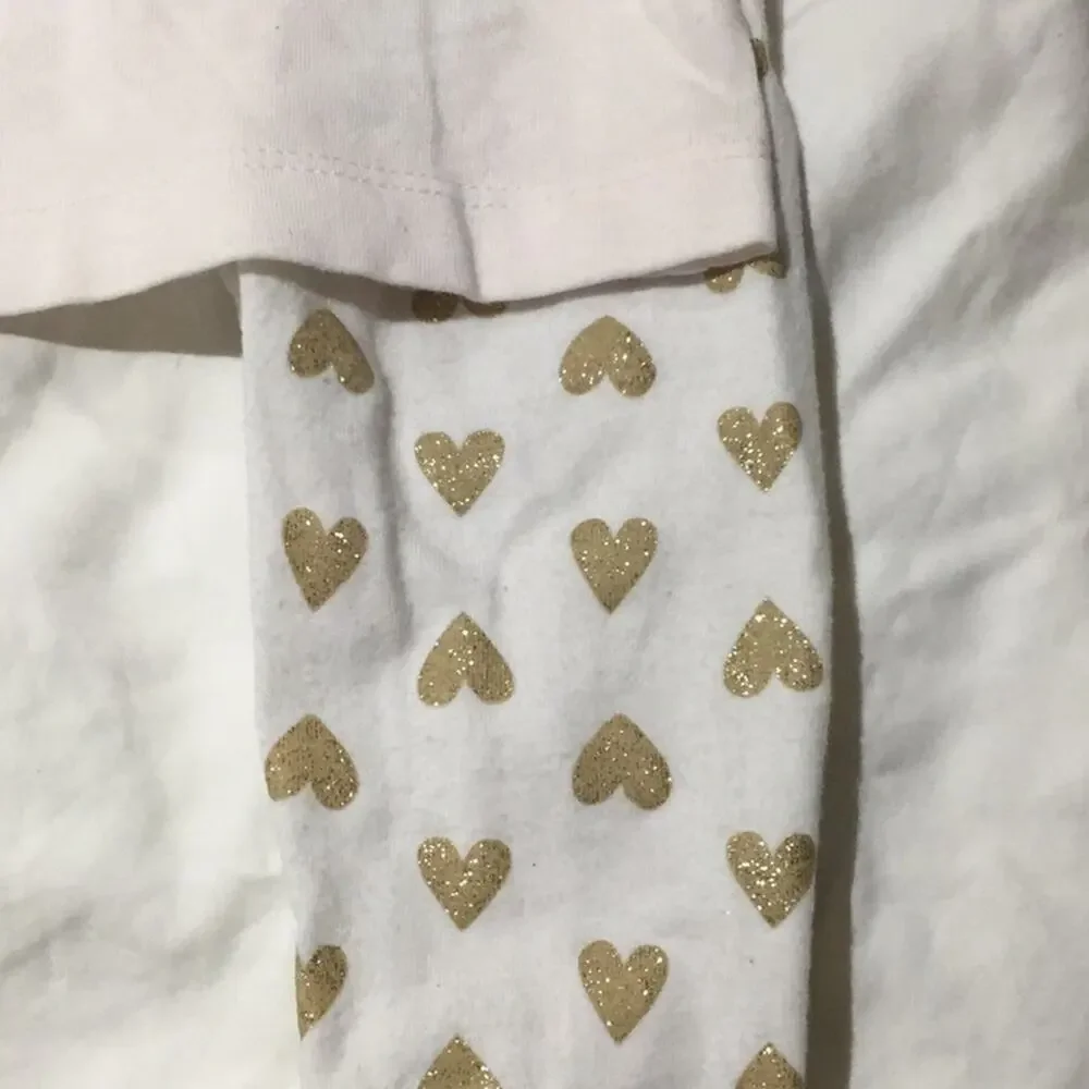 Carters 3t heart of gold cream gold set guc